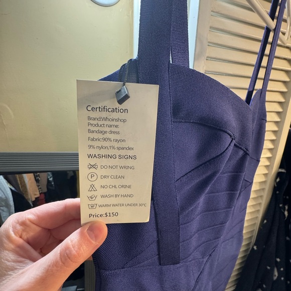 Blue Bandage Dress - Picture 2 of 5